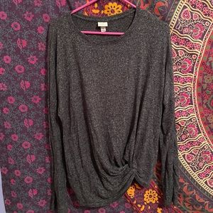 4/$30 Twist Tie Front Long Sleeve Top